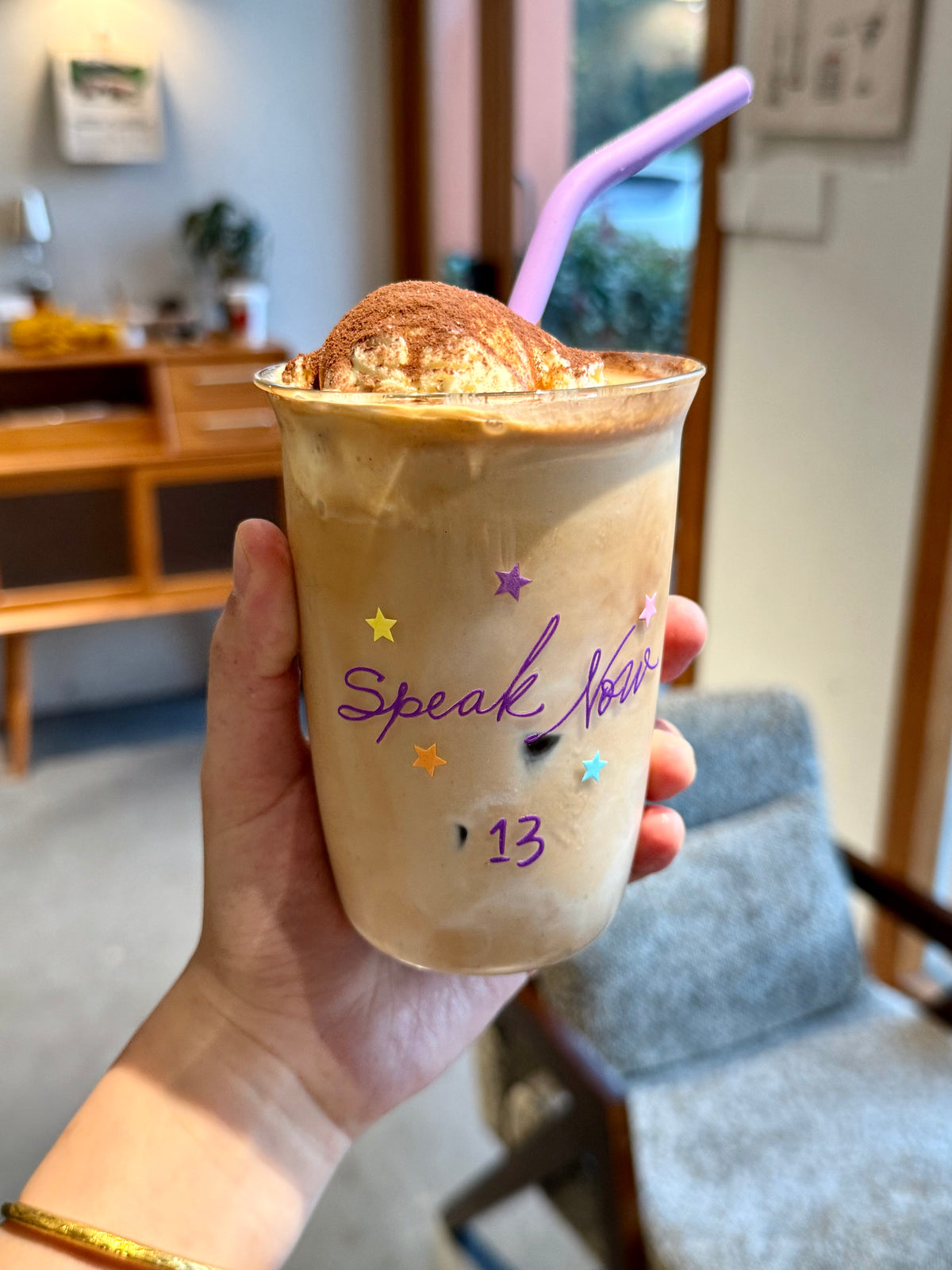 Dreamy Purple Starry Glass Cup – Whimsical Era-Inspired Aesthetic|16oz with Purple Silicone Straw Included