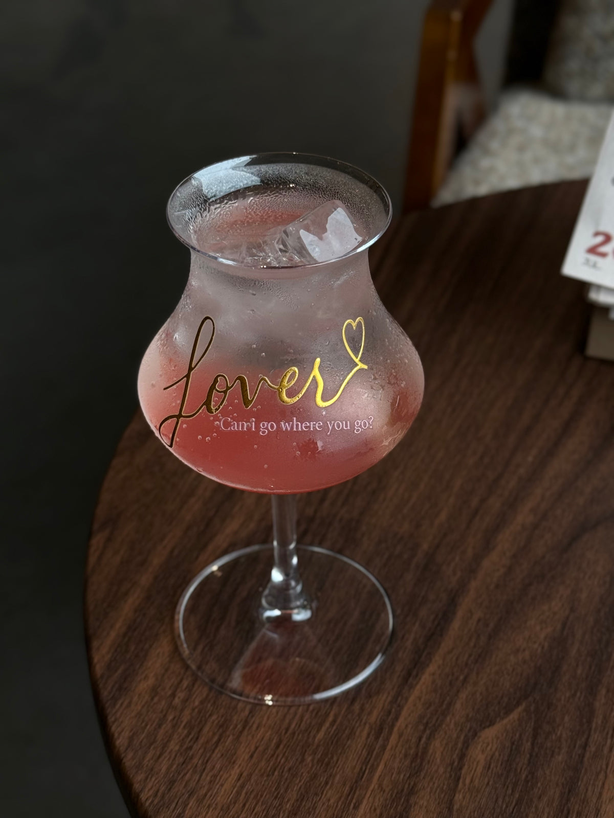 Vintage Pink Glass Goblet | 14oz Aesthetic Cocktail & Iced Drink Glass