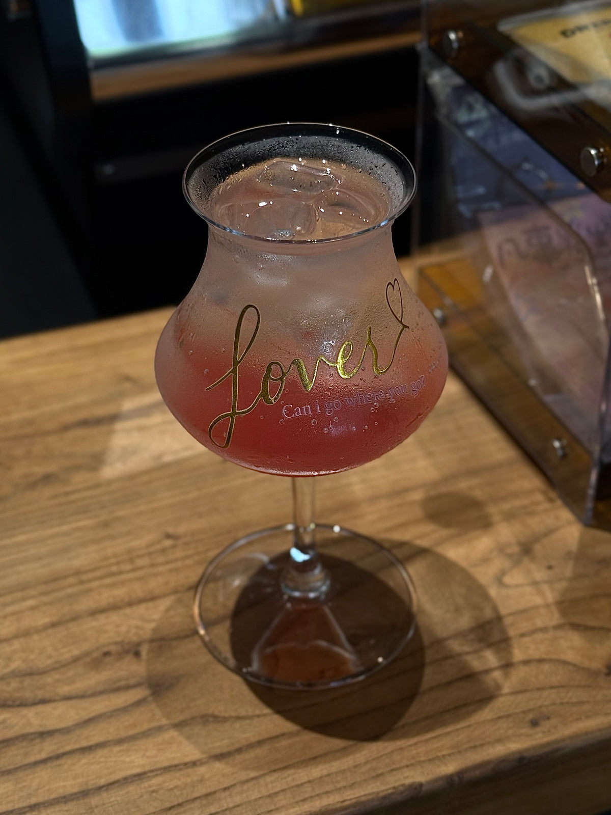 Vintage Pink Glass Goblet | 14oz Aesthetic Cocktail & Iced Drink Glass